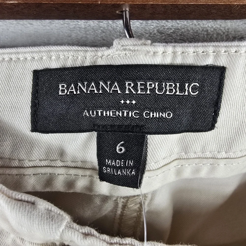 Banana Republic Authentic Chino Straight Parachute Full Pants‎ Mid Rise Womens 6